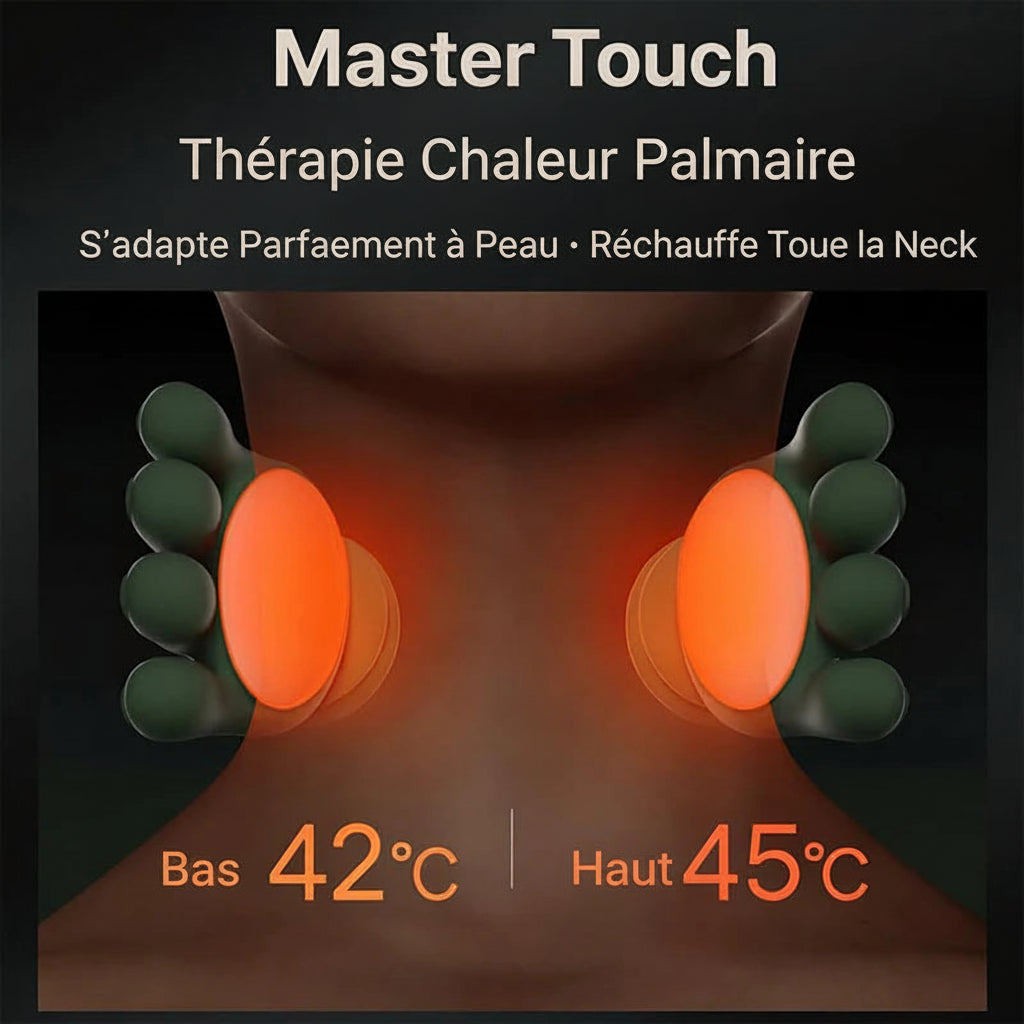 Masseur Cervical Bionique N7 - Massage Shiatsu Chauffant 3 Modes
