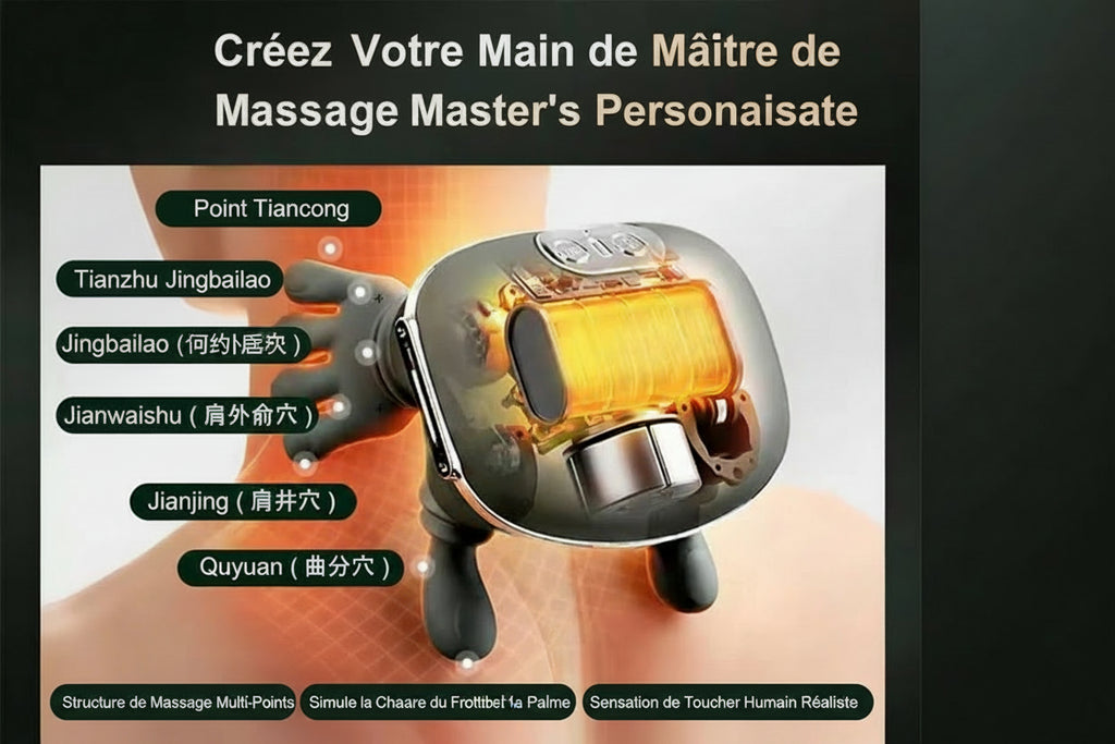 Masseur Cervical Bionique N7 - Massage Shiatsu Chauffant 3 Modes